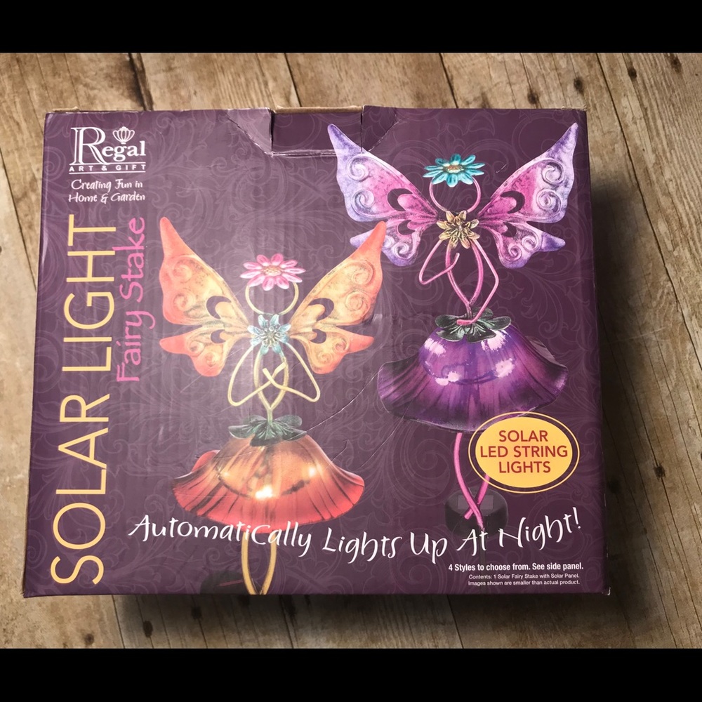 Solar Light Green Fairy Stake NIB